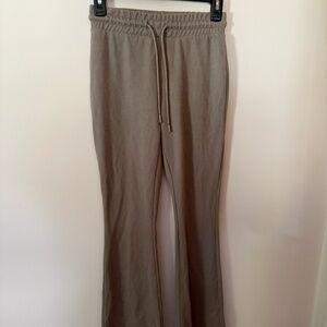 Brown waffle-knit pants